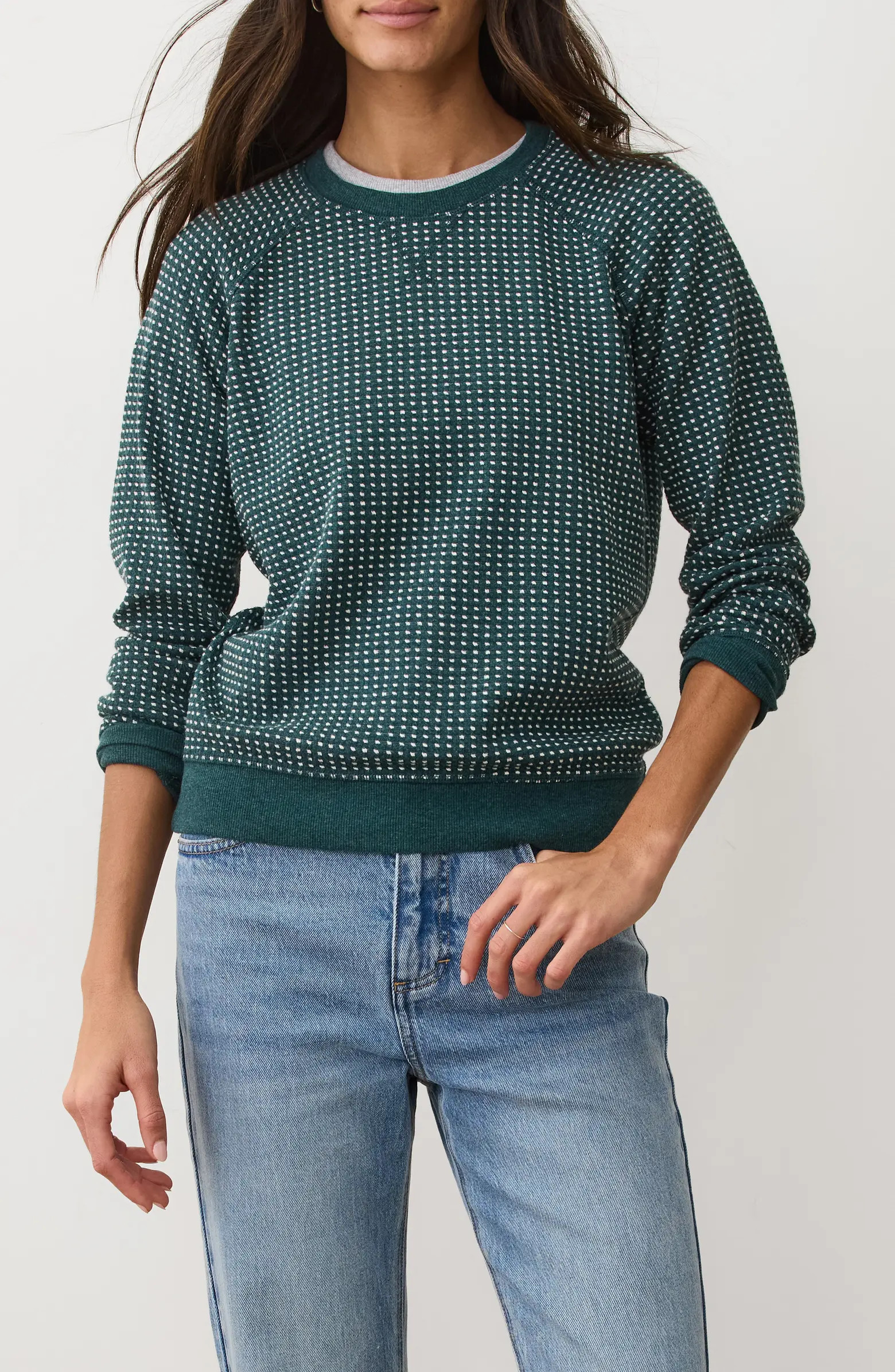 Marine Layer Daisy Raglan Sleeve Sweatshirt | Nordstrom | Nordstrom