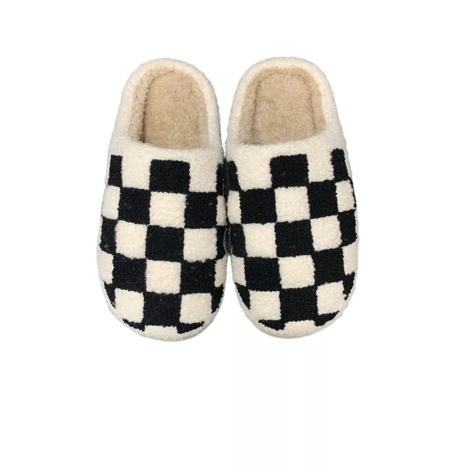 RETRO CHECKER SLIPPERS Adults Green Black Checkered Criss - Etsy | Etsy (US)