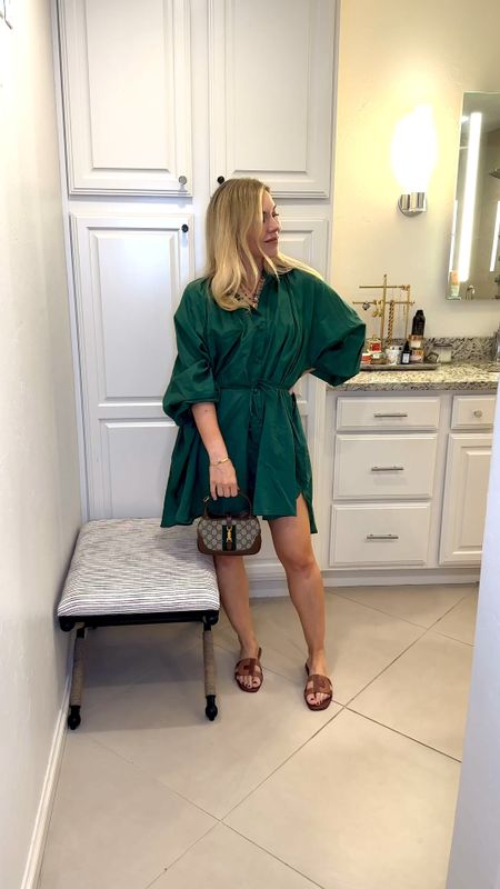 Green dress
Dress
Gucci bag 
Sandal 

Summer outfit 
Summer dress 
Vacation outfit
Vacation dress
Date night outfit
#Itkseasonal
#Itkover40
#Itku

#LTKShoeCrush #LTKItBag #LTKVideo