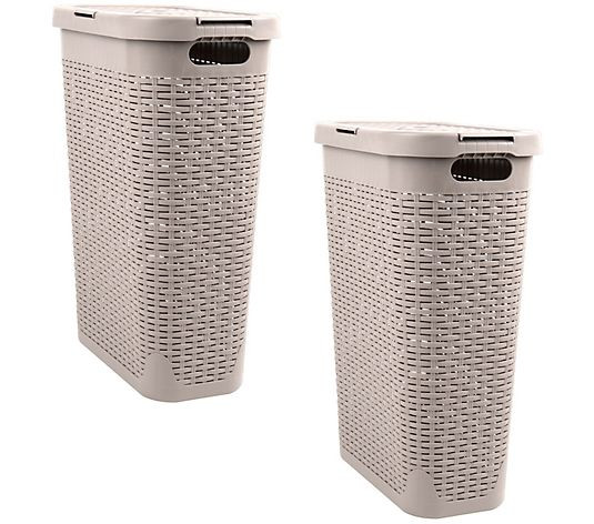 Mind Reader Basket Collection, Slim Laundry Ham per, Set of 2 - QVC.com | QVC
