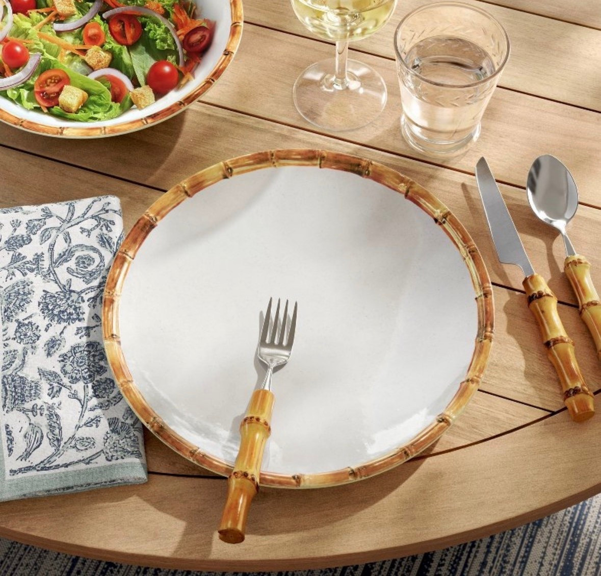 Obsessed with this elevated everyday dinnerware 🤍 the bamboo border detail gives designer vibes without the price tag. Durable, lightweight, and perfect for spring hosting, patio dinners, and everyday family meals. Mixing this whole collection for a clean, coastal, effortlessly chic table setting 🌿

#targethome #targetfinds #ltkhome #tablescapeinspo #hostingathome #coastaldecor #neutralhome #affordablehome #springtablescape #entertainingathome

#LTKHome #LTKSeasonal #LTKfoodie