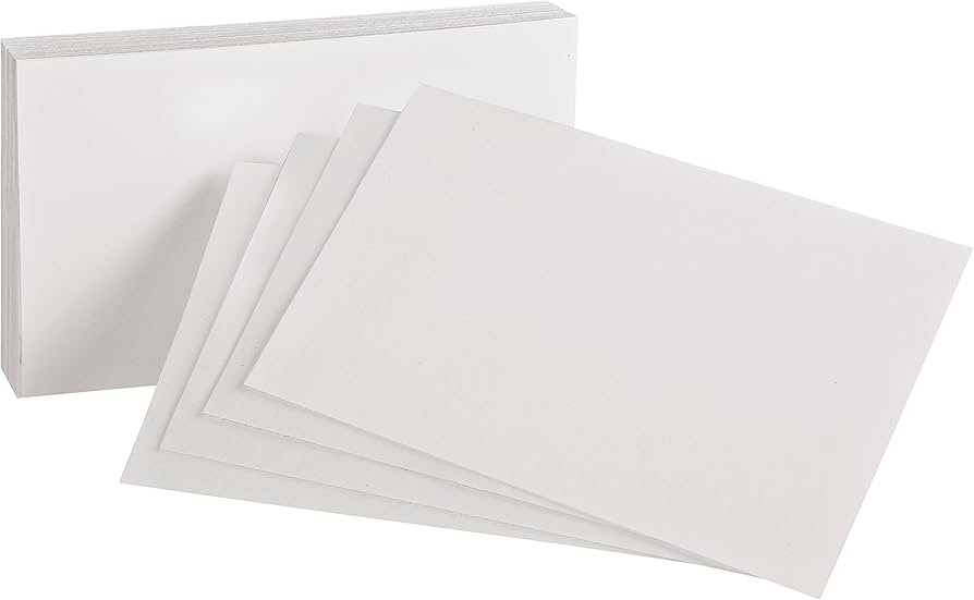 Oxford Blank Index Cards, 4" x 6", White, 100 Per Pack (40156-SP) | Amazon (US)