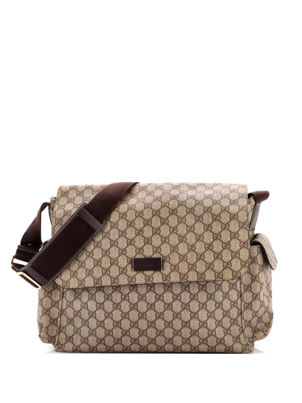 Gucci Pre-Owned Diaper Bag GG Coated Canvas crossbody bag - Brown | Farfetch Global