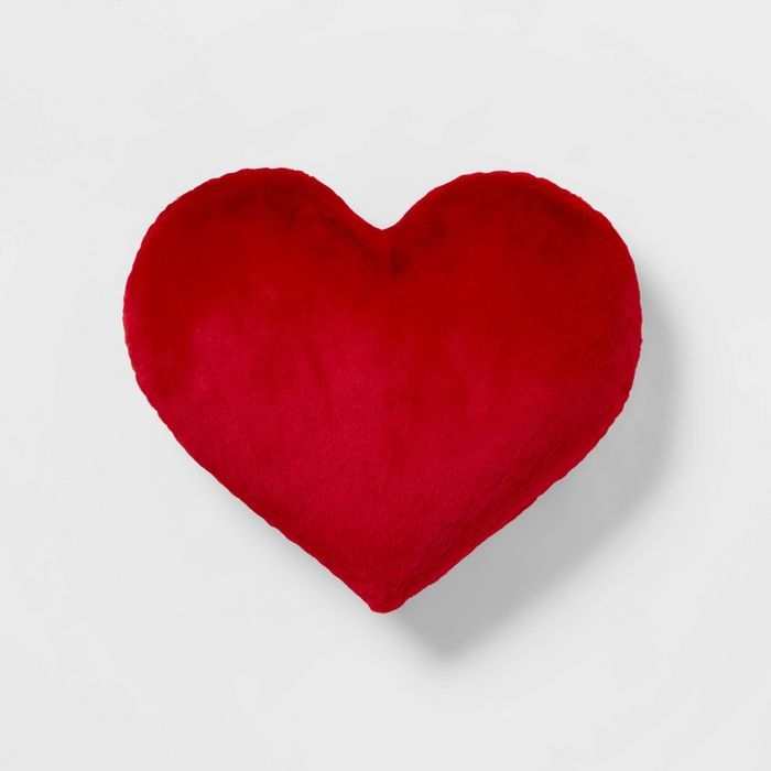 Oversized Faux Fur Valentine's Day Heart Pillow - Threshold™ | Target