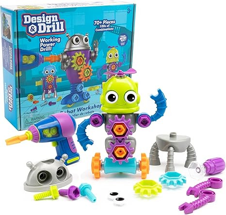 Educational Insights Design & Drill Robot Workshop - Take Apart Toy with Electric Toy Drill, STEM... | Amazon (US)