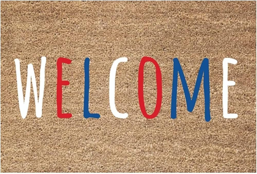 TUNKENCE Door Mat Door Mat with Heavy Duty Backing Independence Day Door Mat Pattern Decorative E... | Amazon (US)