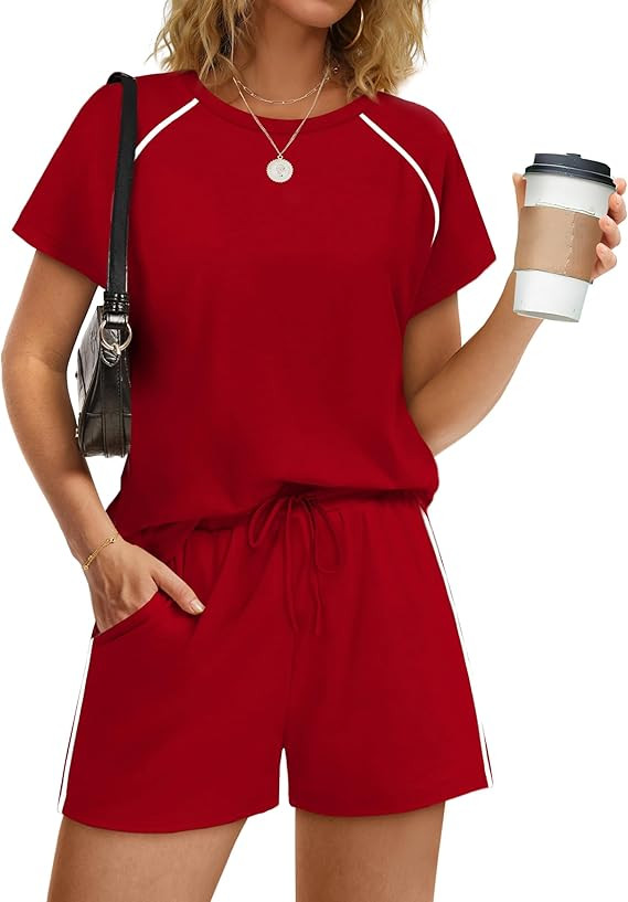 Sampeel 2 Piece Sets for Women Summer Lounge Matching Set Airport Vacation Outfits Spring Fashion... | Amazon (US)