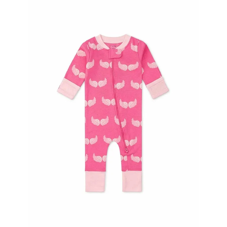 Paris Hilton x Monica + Andy Baby Organic Cotton One Piece Pajama, Sizes Newborn-24 Months | Walmart (US)