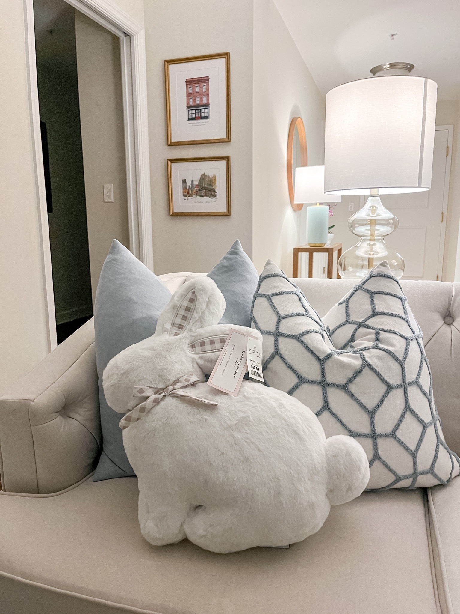 Sharing my coastal Easter decoration inspo. Bunny pillow is from Homegoods!

Coastal decor
Coastal Easter
Blue Easter
Pastel Easter
Easter decorations 
Easter decoration inspo
Coastal grandmother
Coastal grand daughter 
Serena and Lily vibes 

#LTKSeasonal #LTKhome #LTKfindsunder50