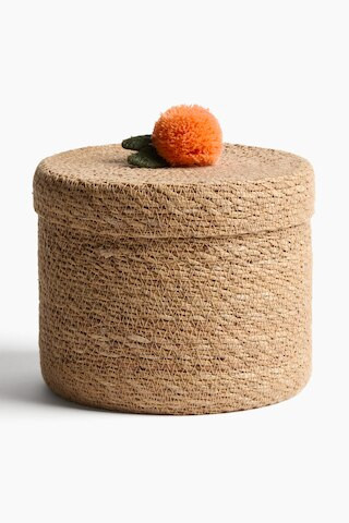 H & M - Pompom Seagrass Storage Box - White | H&M (US + CA)