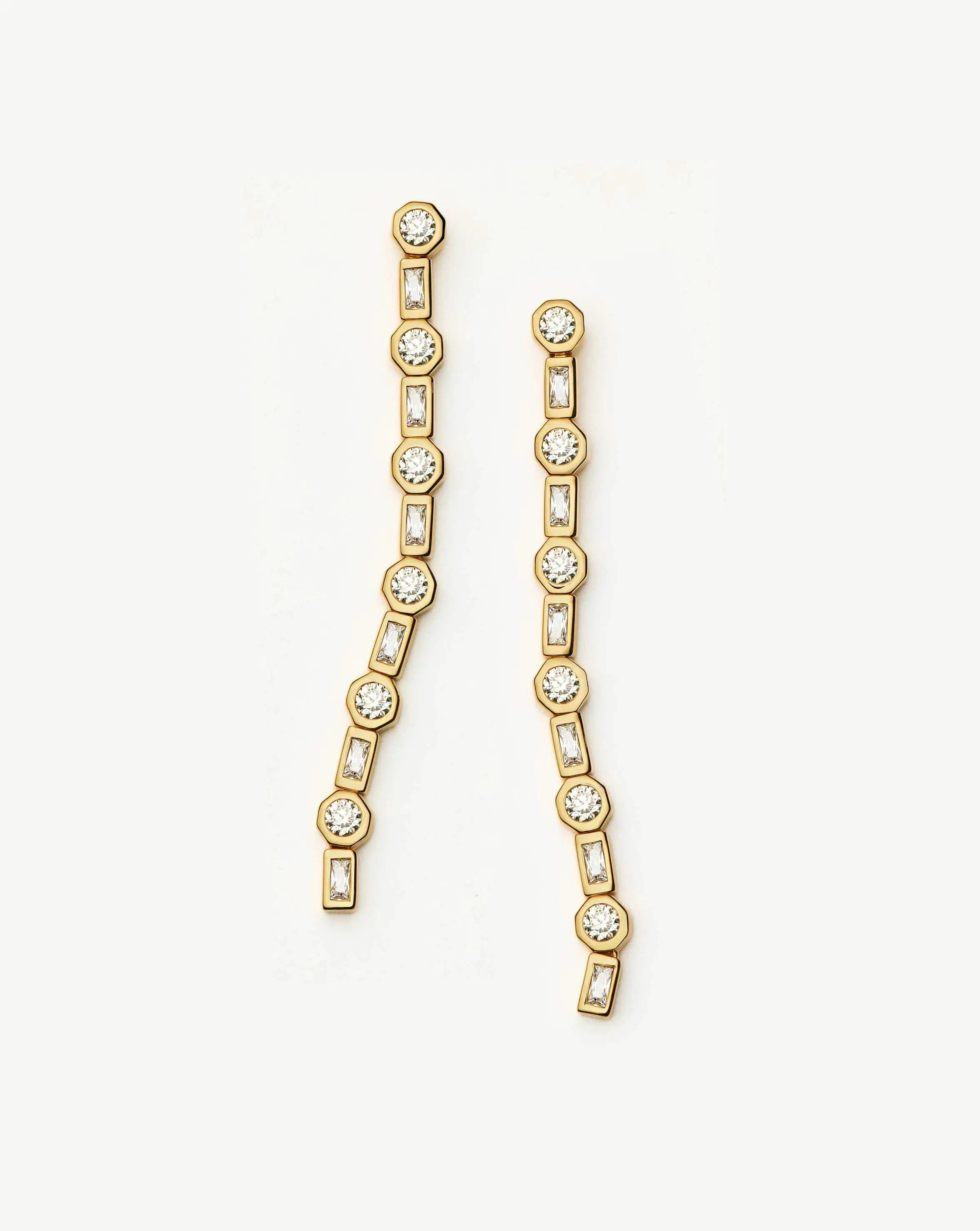 Lucy Williams Tennis Large Drop Earrings | Gold | Missoma UK | Missoma UK