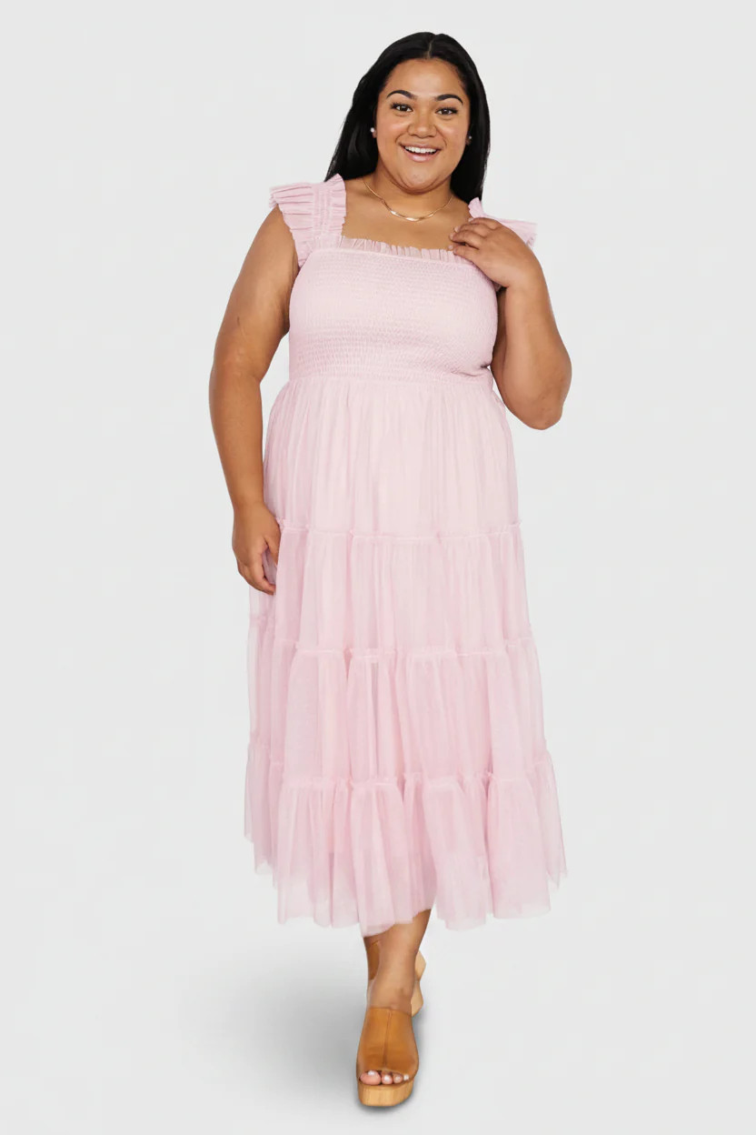 Emma Smocked Tulle Dress | Mauve | Baltic Born