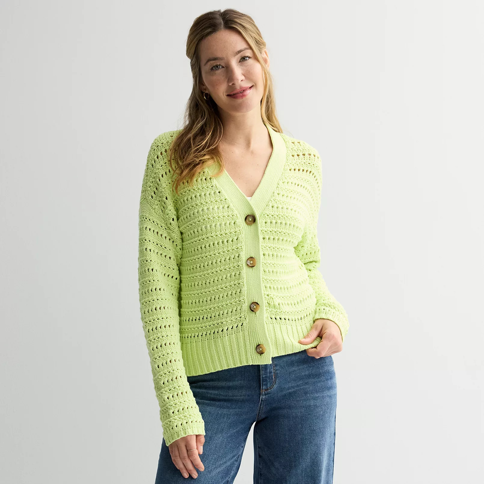Women's Sonoma Goods For Life® Open Knit Cardigan | Kohl's
