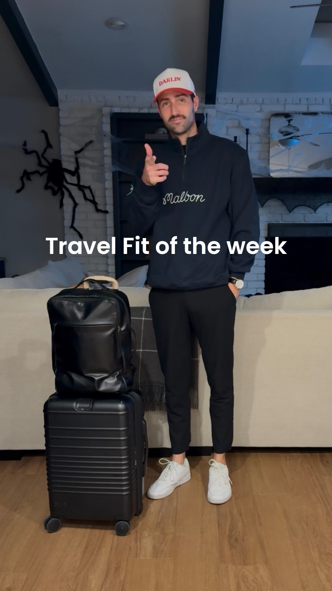 Travel fit of the week ✈️ 

For the backpack - click the link in my bio for the discount!! And the hat isn’t on LTK - it’s from one of my favorite hat brands @Aug11co !! 

#LTKTravel #LTKMens