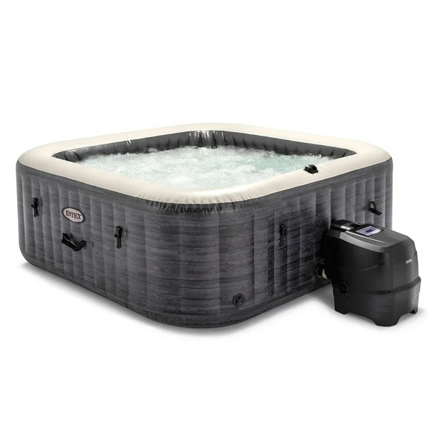 Intex PureSpa Plus Greystone Inflatable Hot Tub Square Jet Spa, 94 x 28" | Walmart (US)