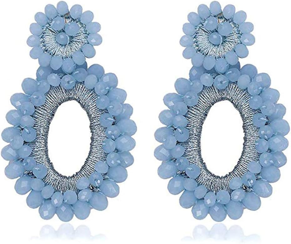 Statement Drop Earrings - Bohemian Beaded Teardrop Dangle Earrings Gift for Women | Amazon (US)