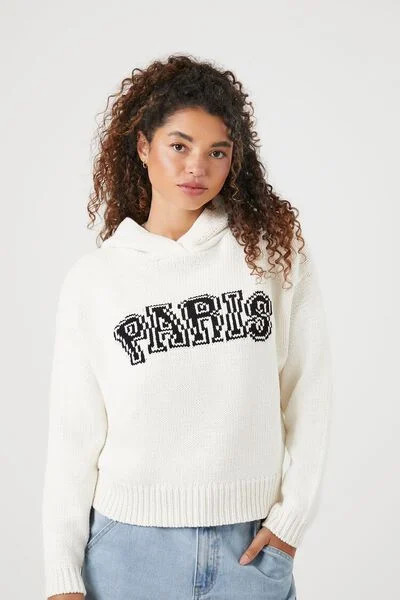 Sweater-Knit Paris Hoodie | Forever 21 (US)