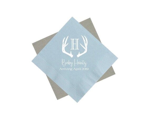 Baby shower napkins, Baby boy shower napkins, Antler napkins, Personalized napkins, Shower napkin... | Etsy (US)