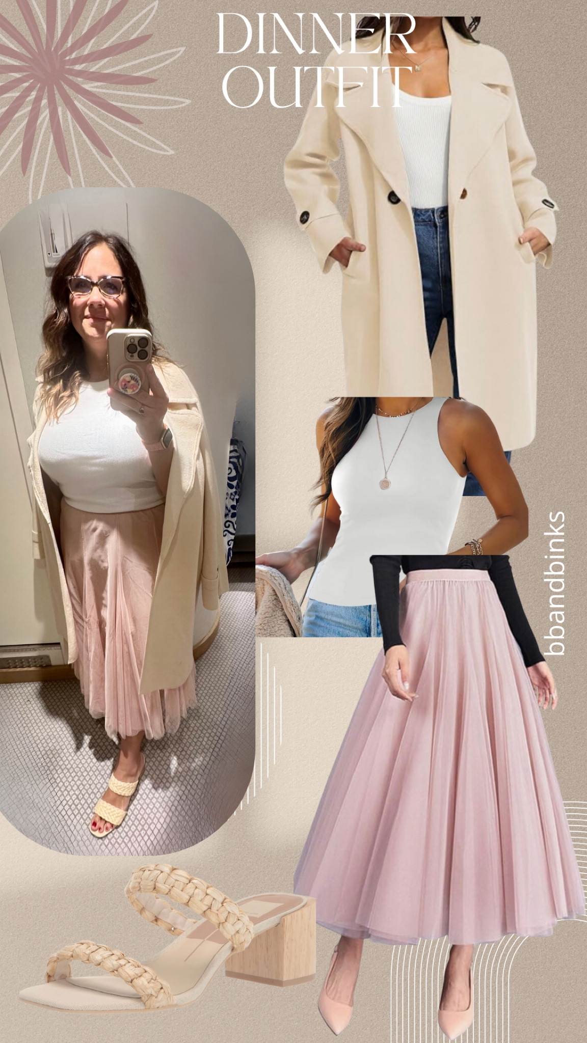 Dinner Outfit!  Don’t be afraid of tulle. Jacket runs large so size down

#LTKstyletip #LTKover40 #LTKSeasonal