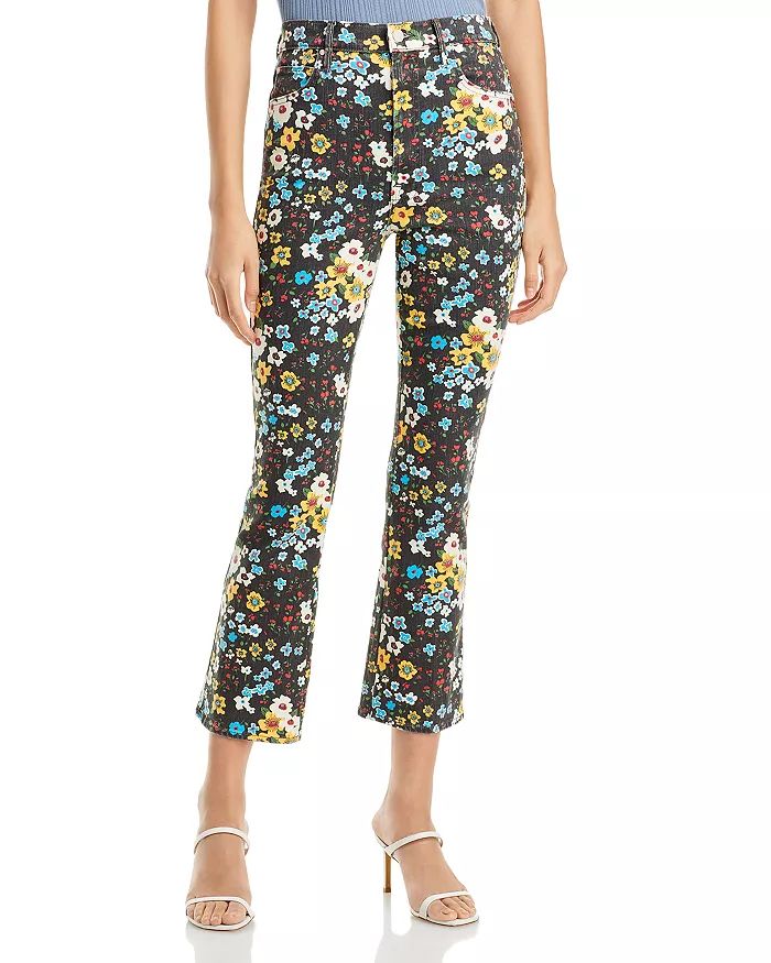 High Rise Floral Print Kick Flare Jeans in Pushing Daisies | Bloomingdale's (US)