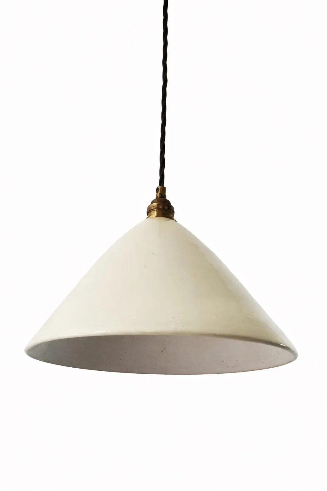 Style#005 Handmade Ceramic Pendant Light | Minimalist Farmhouse Hanging Lamp | Cream Pottery Ceil... | Etsy (US)