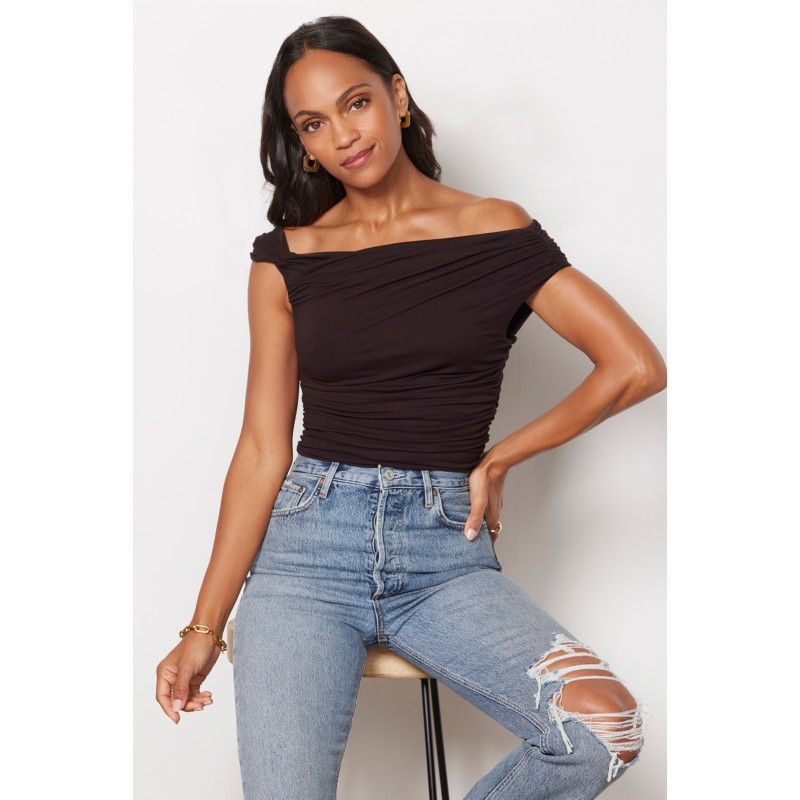 AGOLDE Hilma Twist Sleeve Bodysuit | EVEREVE | Evereve