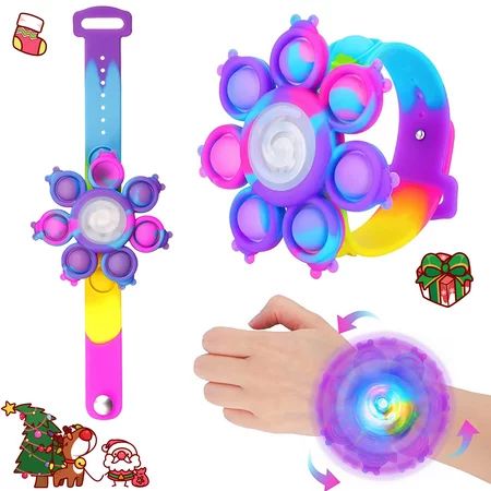 Pop Spinner Watch With Light Poppits Anxiety Toy Clearance Push Bubble Fidget Wristband Toys Stress  | Walmart (US)