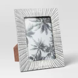 4"x6" Cast Aluminum Texture Metal Table Frame Silver - Threshold\u2122: Modern Style, Easel Back,... | Target