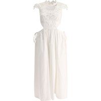 Self Portrait Women's White Cotton Dress | Stylemyle (US)