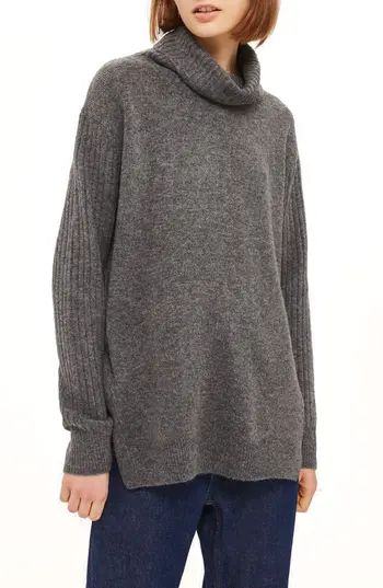 Women's Topshop Oversize Funnel Neck Sweater | Nordstrom