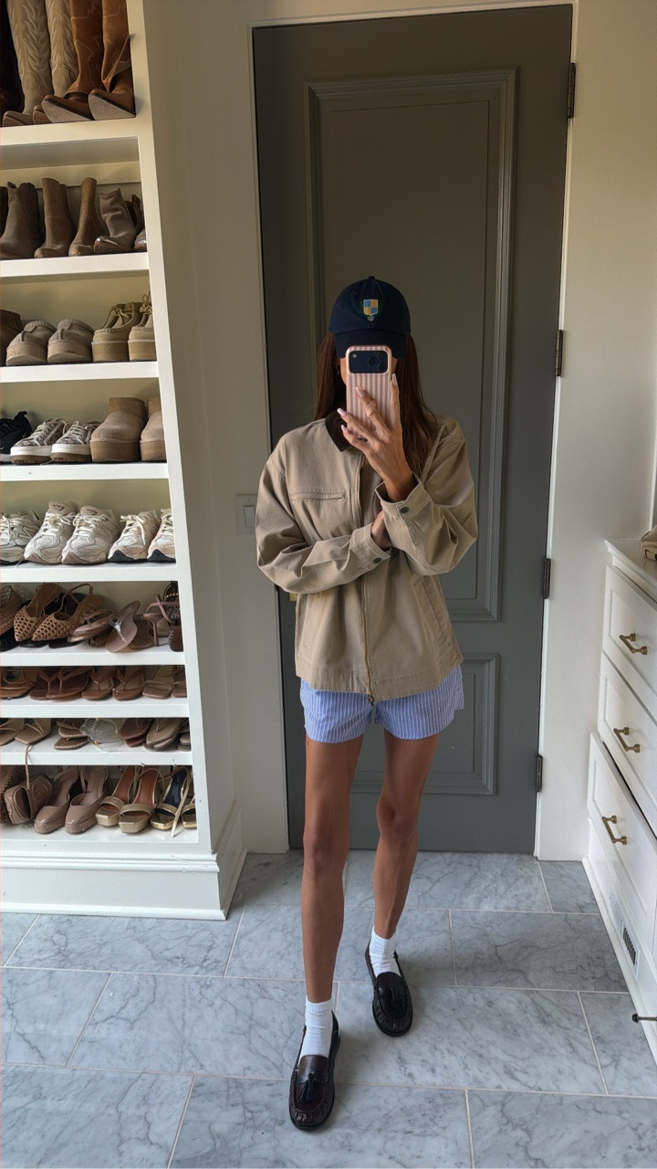 Outfit of the day, boxer trend, loafers, fall transition outfit, back to school

#LTKootd