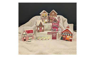NEW 2024 TARGET BULLSEYE PLAYGROUND LIGHT UP MINI CHRISTMAS VILLAGE SET OF 7  | eBay | eBay US