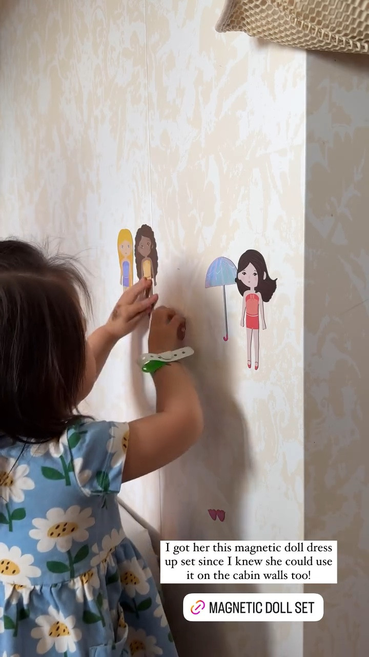 MAGNETIC DOLL SET! I got her this magnetic doll dress up set since I knew she could use it on the cabin walls too!


#LTKFindsUnder50 #LTKKids #LTKTravel
