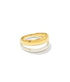 Kendra Scott Womens Meg Double Band Ring 18K Gold Vermeil Sterling Silver OS | Amazon (US)