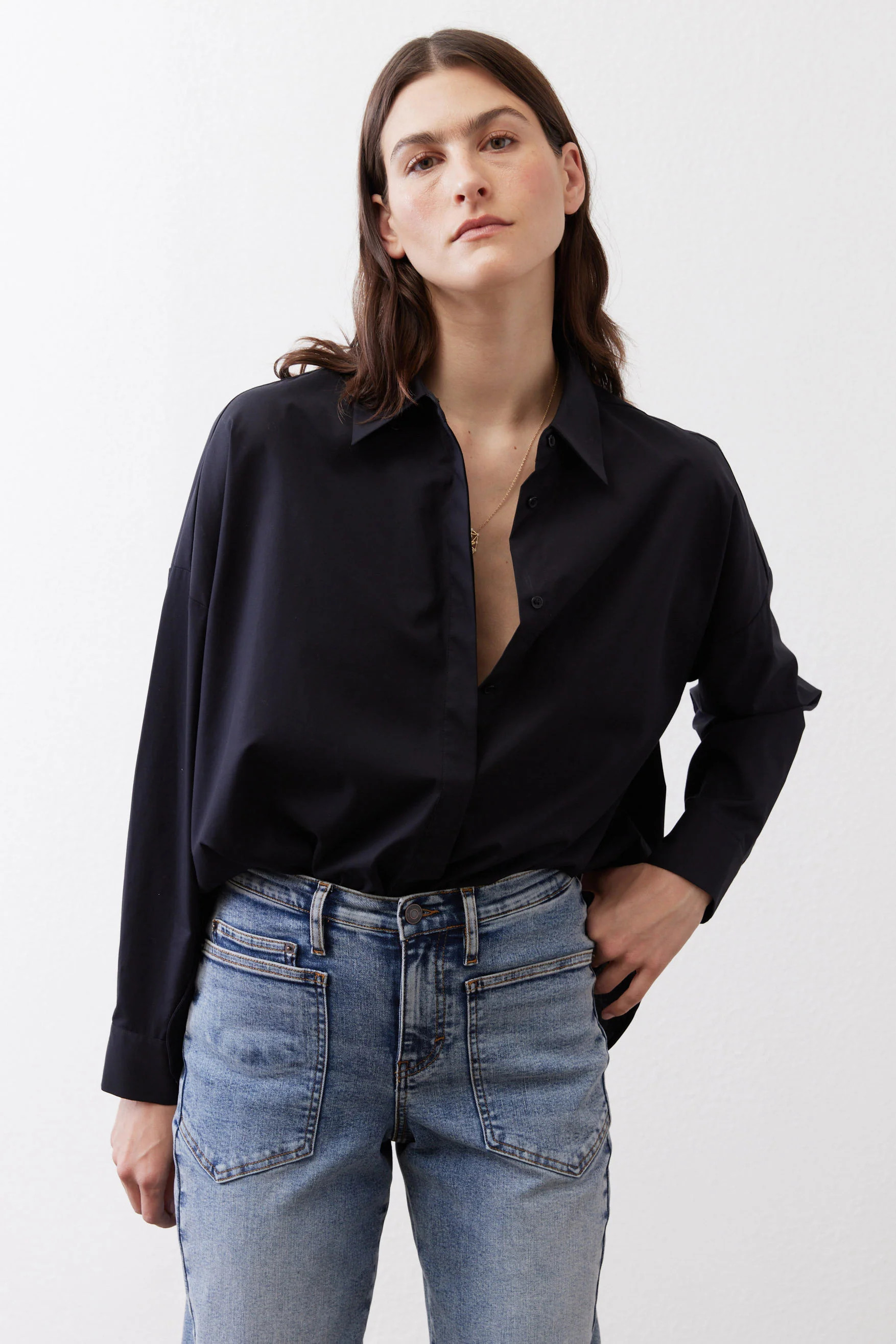 Non-Iron Refine Oversized Tunic | Ruti