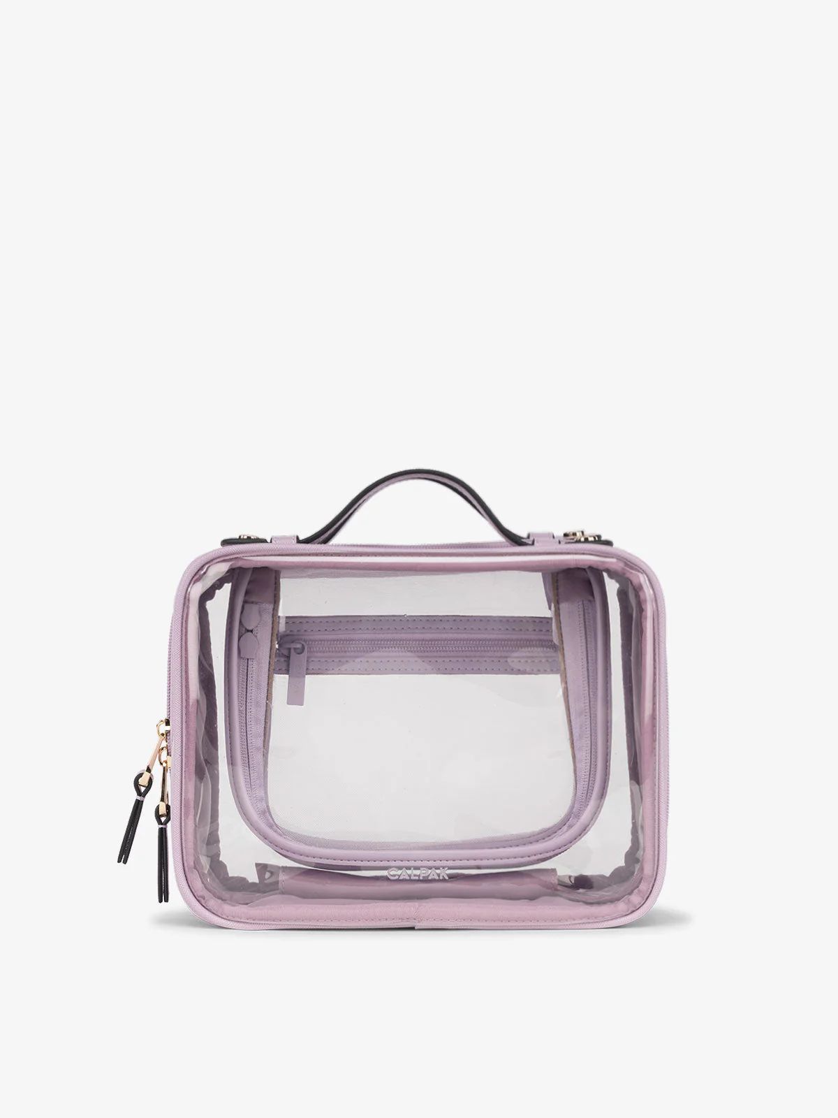 Medium Clear Cosmetics Case in Stone | CALPAK Travel