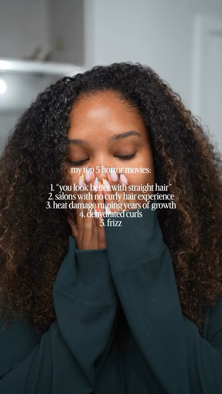 real spooky 🫣 but that’s why I keep @briogeo don’t despair repair vanilla cake shampoo + conditioner in rotation 🤍 i’ve been a fan of this line for YEARS. 10/10! available at @ultabeauty 

#BriogeoPartner #DontDespairRepair #naturalhairstyles #washandgo #curlyhairproducts