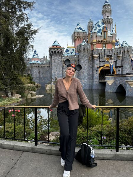 Time to go to Disneyland and I wanted to be festive but also comfy. Wide leg trousers and a cardigan with my Mickey ears and I’m ready for a day of fun. 

#LTKunder100 #LTKunder50 #LTKstyletip