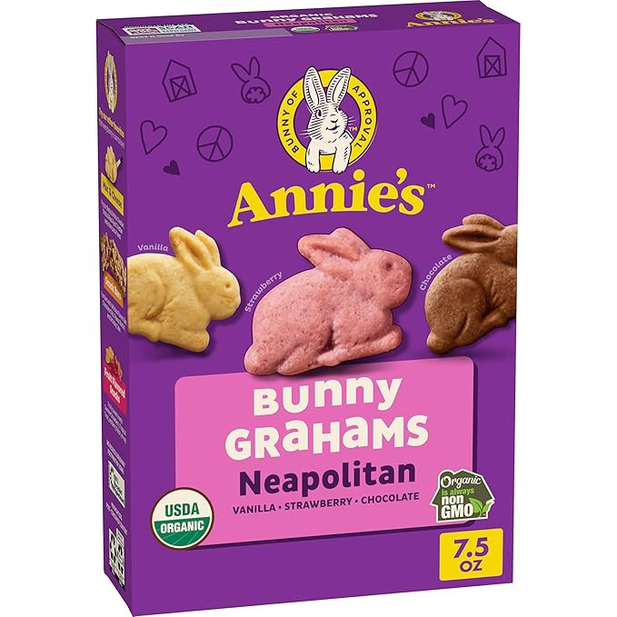 Annie's Organic Bunny Grahams Snacks, Neapolitan, 7.5 oz | Amazon (US)