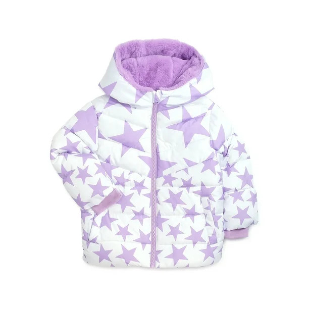 Swiss Tech Baby and Toddler Girl Heavyweight Puffer Jacket, Sizes 12M-5T - Walmart.com | Walmart (US)