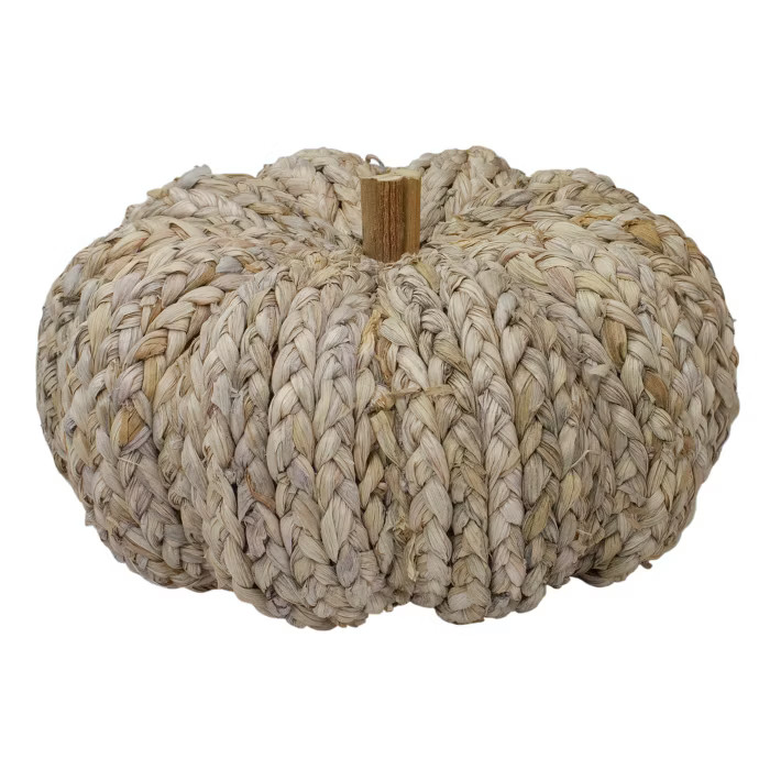 Northlight 9.5" Beige Weaved Autumn Harvest Table Top Pumpkin | Target