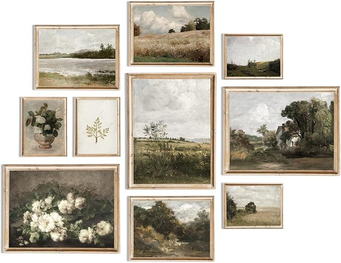 uniro Vintage Wall Art Decor Prints Farmhouse Wall Decor Vintage French Country Canvas Wall Art P... | Amazon (US)