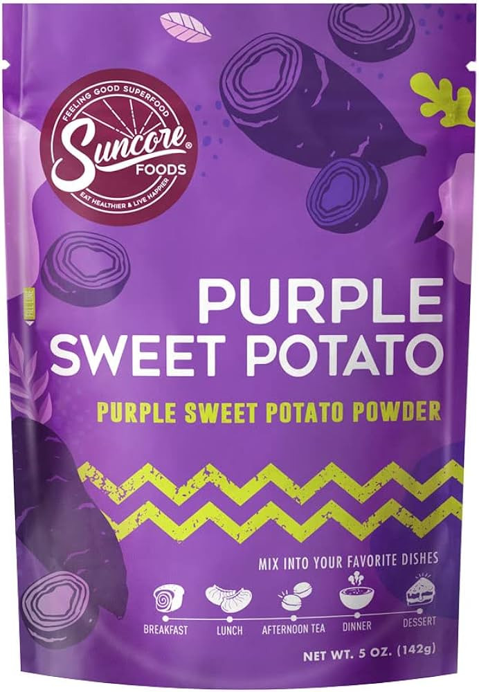 Suncore Foods Purple Sweet Potato Powder, Purple Food Coloring Powder, Gluten-Free, Non-GMO, 5oz ... | Amazon (US)