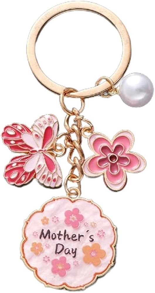 Small Cute Presents Mom Keychain Little keyring Pink Charm for Women, Mothers Day Birthday Gifts ... | Amazon (US)