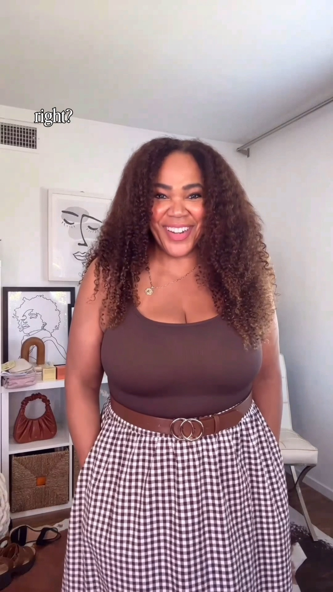 Styled this gingham maxi skirt. Sizing is a large for skirt and bodysuit. 🫶🏾

This is from my weekly shopping 🛒 @amazonlive livestream show 📺 on my @amazon storefront.  Go to the link 🔗 in bio to follow me on Amazon and to get notifications of when I go live!

#LTKootd #LTKOver40 #LTKMidsize