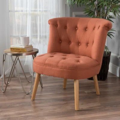 Leudelange Slipper Chair Upholstery: Orange | Wayfair North America