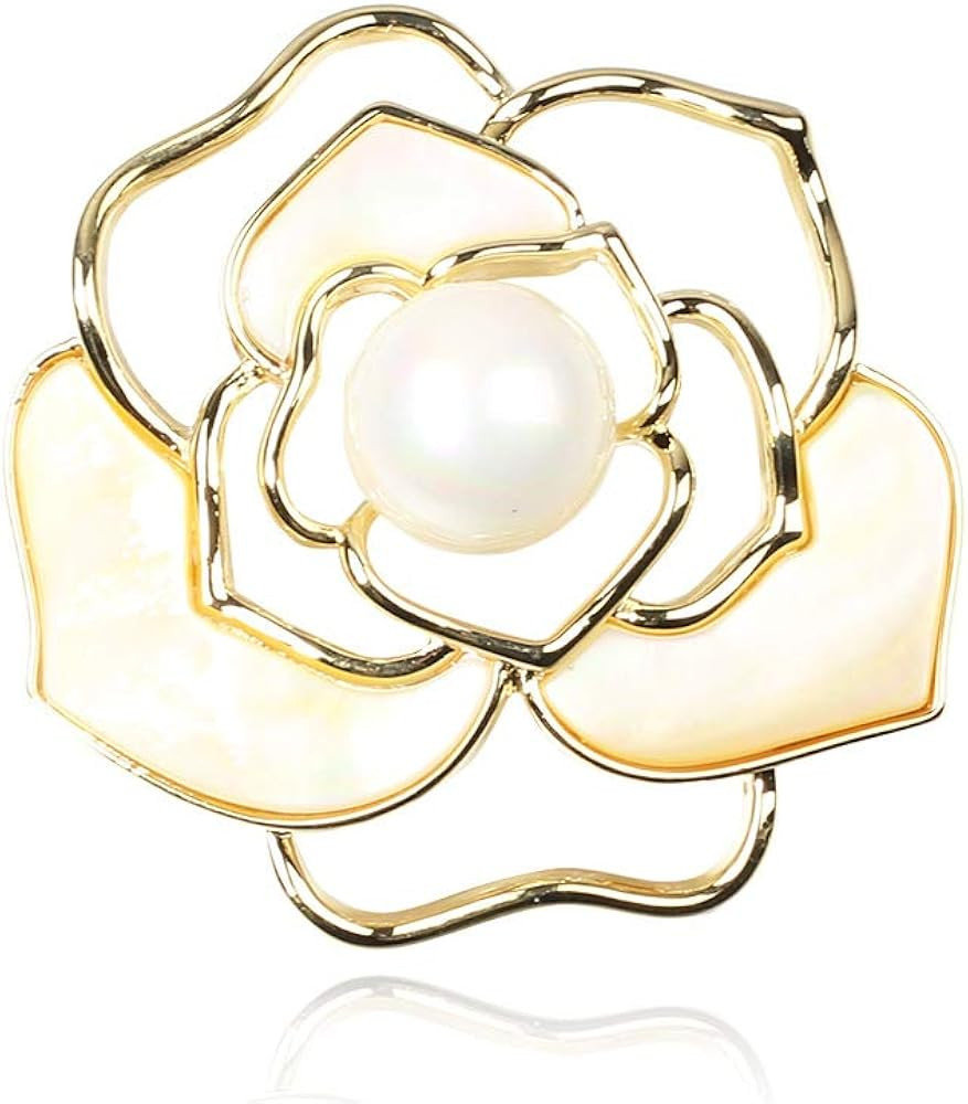 Pearl Brooch Pins of Woman Temperament Wedding Party Craft for Women Gift Mothers Day Valentine's... | Amazon (US)