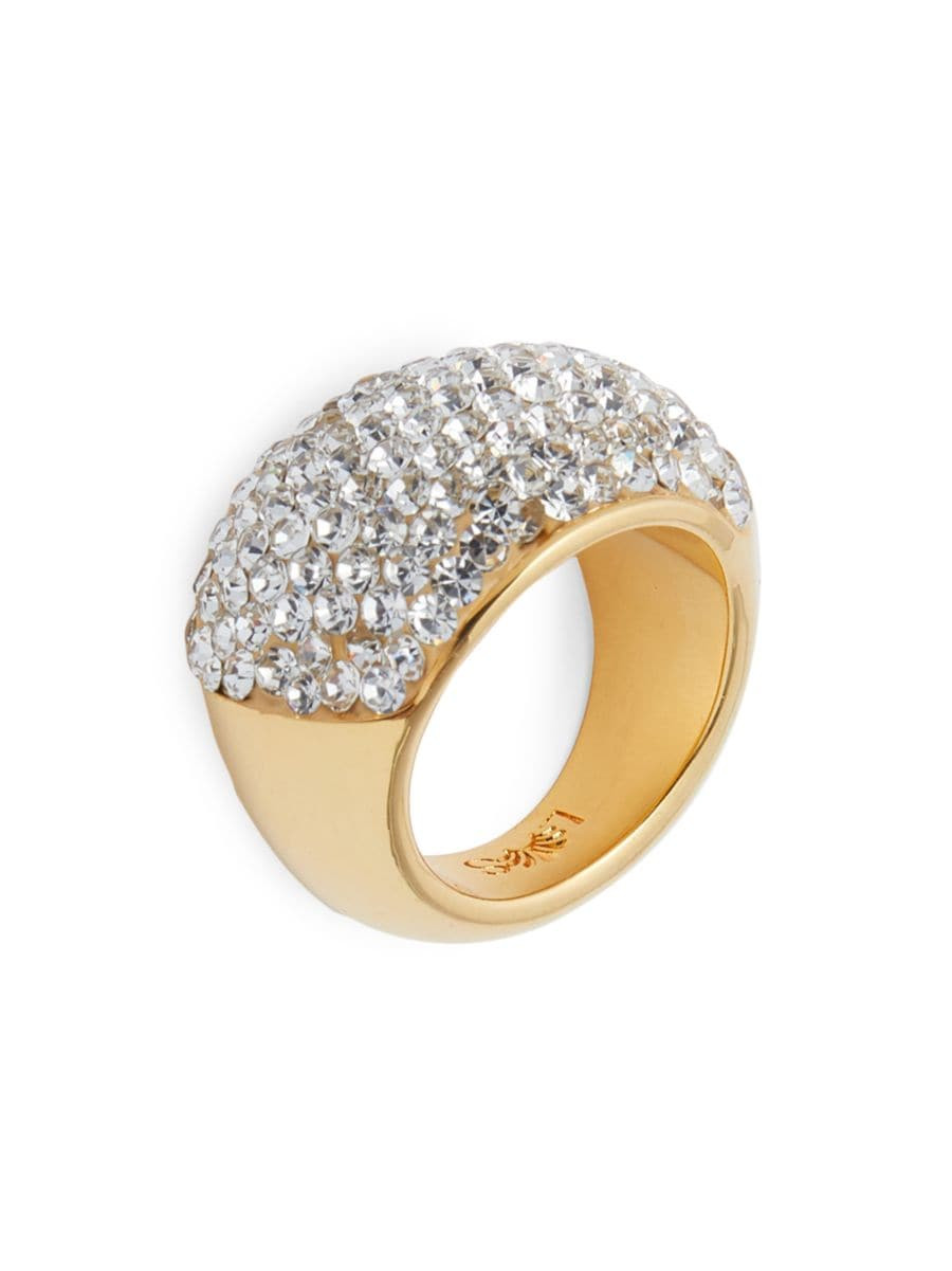 14K-Gold-Plated, Clay, & Crystal Domed Ring | Saks Fifth Avenue (UK)