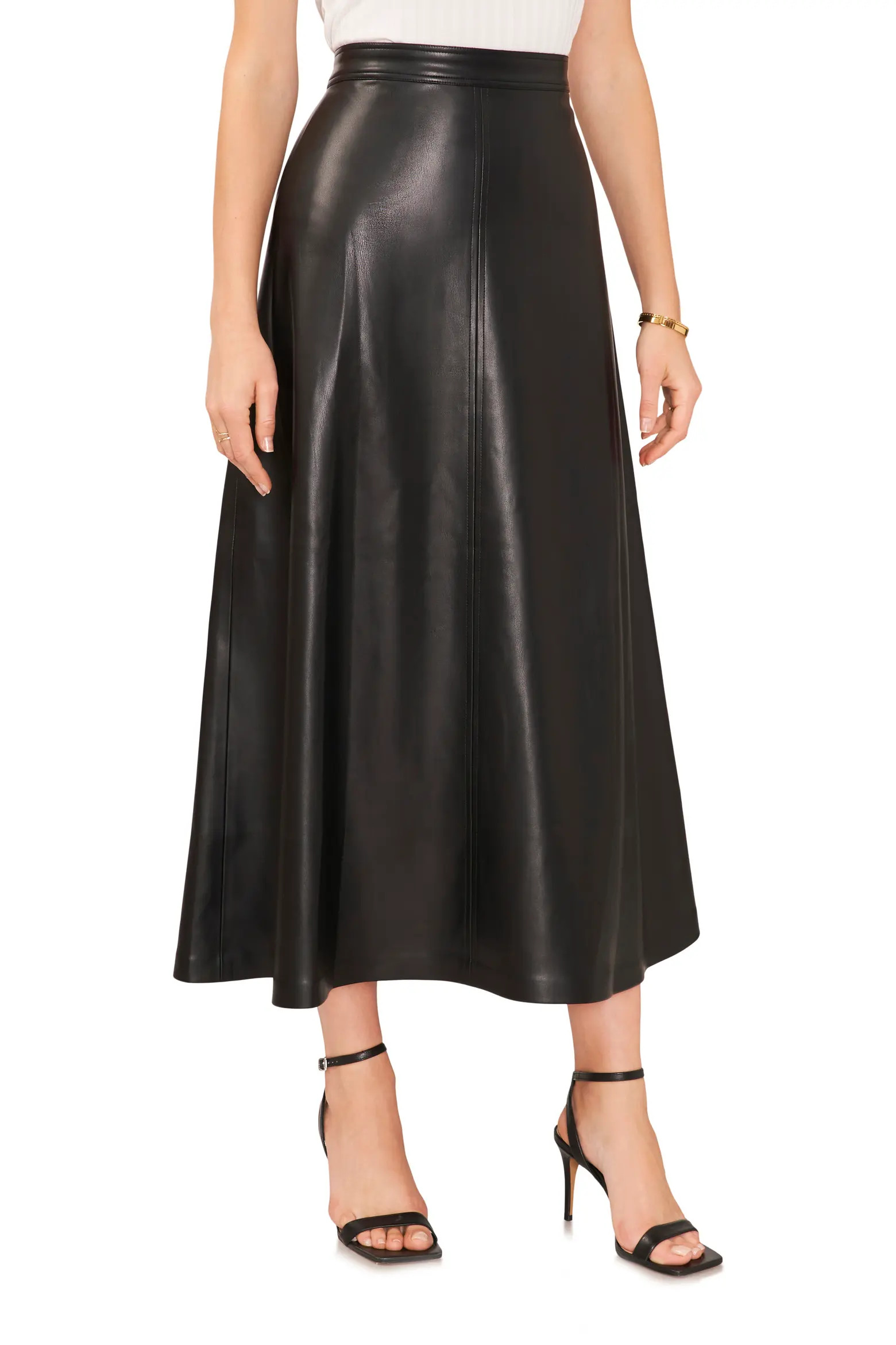 Faux Leather A-Line Skirt (Women) | Nordstrom | Nordstrom