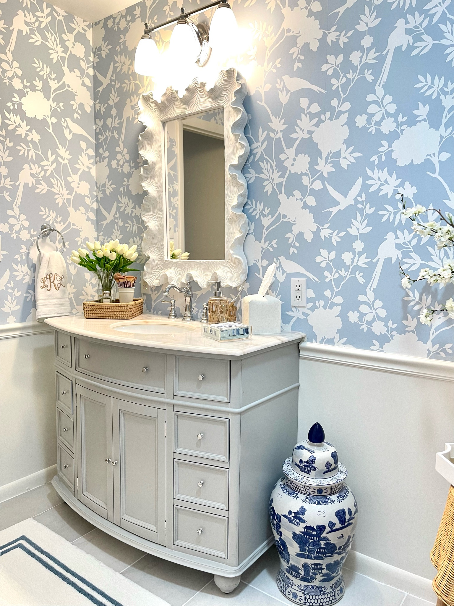 Bathroom Renovation Links 🫶🏼 blue and white, floral, grandmillennial style 🤍

#LTKFind #LTKunder100 #LTKhome